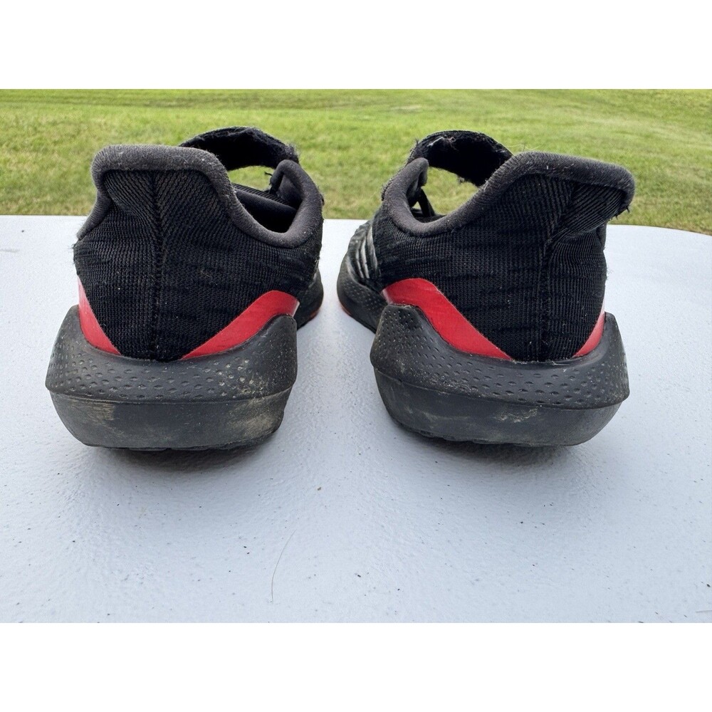 adidas Youth 2 Running Shoes GZ5399 Hook & Loop Black Athletic Sneakers - Picture 4 of 5